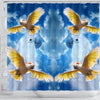 Salmon Crested Cockatoo Print Shower Curtains-Free Shipping