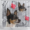 Cute Toy Fox Terrier Print Shower Curtain-Free Shipping