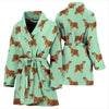 Lovely Cocker Spaniel Dog Pattern Print Women's Bath Robe-Free Shipping