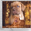 Bordeaux Mastiff Print Shower Curtains-Free Shipping