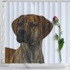 Plott Hound Dog Print Shower Curtain-Free Shipping