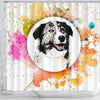 Colorful Aidi Dog Print Shower Curtain-Free Shipping