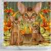 Abyssinian Cat Print Shower Curtains-Free Shipping