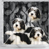 Cute Polish Lowland Sheepdog Print Shower Curtains-Free Shipping