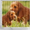 Cocker Spaniel Cute Puppy Print Shower Curtains-Free Shipping