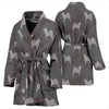 Norwegian Elkhound Dog Pattern Print Women's Bath Robe-Free Shipping