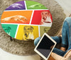 Borzoi Dog Print Circular Coffee Table