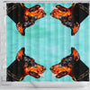 Doberman Pinscher Dog Vector Art Print Shower Curtains-Free Shipping