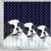Cute Japanese Chin Dog Print Shower Curtains-Free Shipping