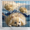 Pomeranian Dog Print Shower Curtains-Free Shipping