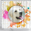 Colorful Labrador Retriever Dog Print Shower Curtain-Free Shipping