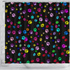 Colorful Dog Paws Print Shower Curtains-Free Shipping