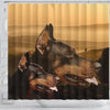 Dobermann Print Shower Curtains-Free Shipping