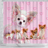 Chihuahua Print Shower Curtains-Free Shipping