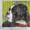 Boxer Dog Dotted Art Dog Print Shower Curtains-Free Shipping