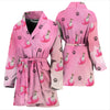 Wire Fox Terrier dog Patterns Print Women's Bath Robe-Free Shipping