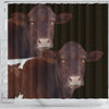 Cute Pinzgauer cattle (Cow) Print Shower Curtain-Free Shipping