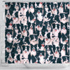 Border Collie Dog In Lots Print Shower Curtains-Free Shipping