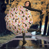 Yorkshire Terrier Dog Floral Print Umbrellas