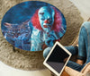 "Keep silence" Cat Print Circular Coffee Table