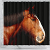 Shire Horse Print Shower Curtains-Free Shipping