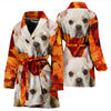 Lovely French Bulldog Print Women's Bath Robe-Free Shipping
