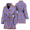 Irish Terrier Dog Pattern Print Women's Bath Robe-Free Shipping