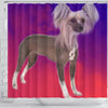 Chinese Crested Dog Print Shower Curtain-Free Shipping
