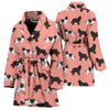 Newfoundland Dog Pattern Print Women's Bath Robe-Free Shipping