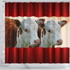 Hereford Cattle (Cow) Print Shower Curtain-Free Shipping