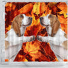 Basset Hound Print Shower Curtains-Free Shipping