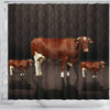 Amazing Maine Anjou Cattle (Cow) Print Shower Curtain-Free Shipping
