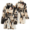 Pug Pattern Print Women's Bath Robe-Free Shipping