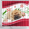 Shar Pei Dog Print Shower Curtain-Free Shipping
