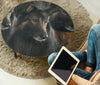 Belgian Tervuren Dog Print Circular Coffee Table