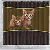 Abyssinian cat Print Shower Curtain-Free Shipping