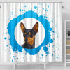 Miniature Pinscher Dog Print Shower Curtain-Free Shipping