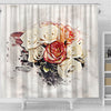 Rose Flower Color Art Print Shower Curtains-Free Shipping