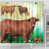 Amazing Santa Gertrudis cattle (Cow) Print Shower Curtain-Free Shipping