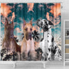 Great Dane Print Shower Curtains-Free Shipping