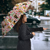 Yorkshire Terrier Dog Floral Print Umbrellas