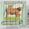 Red Brangus Cattle (Cow) Art Print Shower Curtain-Free Shipping