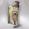 Pomeranian Dog Art Print Hooded Blanket