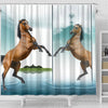 Lusitano Horse Print Shower Curtain-Free Shipping