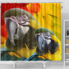 Blue and Yellow Macaw Print Shower Curtain-Free Shipping