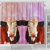 Simmental Cattle (Cow) Print Shower Curtains-Free Shipping