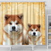 Akita Dog Print Shower Curtains-Free Shipping