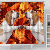 Basset Hound Print Shower Curtains-Free Shipping