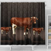 Amazing Maine Anjou Cattle (Cow) Print Shower Curtain-Free Shipping