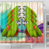 Red Shouldered Macaw Parrot Print Shower Curtains-Free Shipping